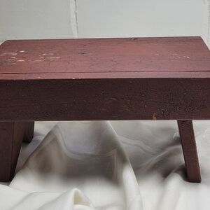 Primitive Painted Wooden Stool